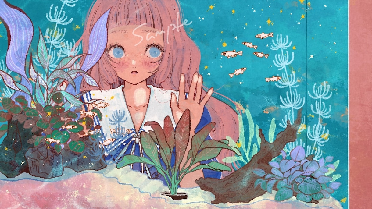 歌ってみたやアイコンに！女の子イラストを制作します 世界観重視のおしゃれなイラスト｜修正2回まで◎ イメージ4