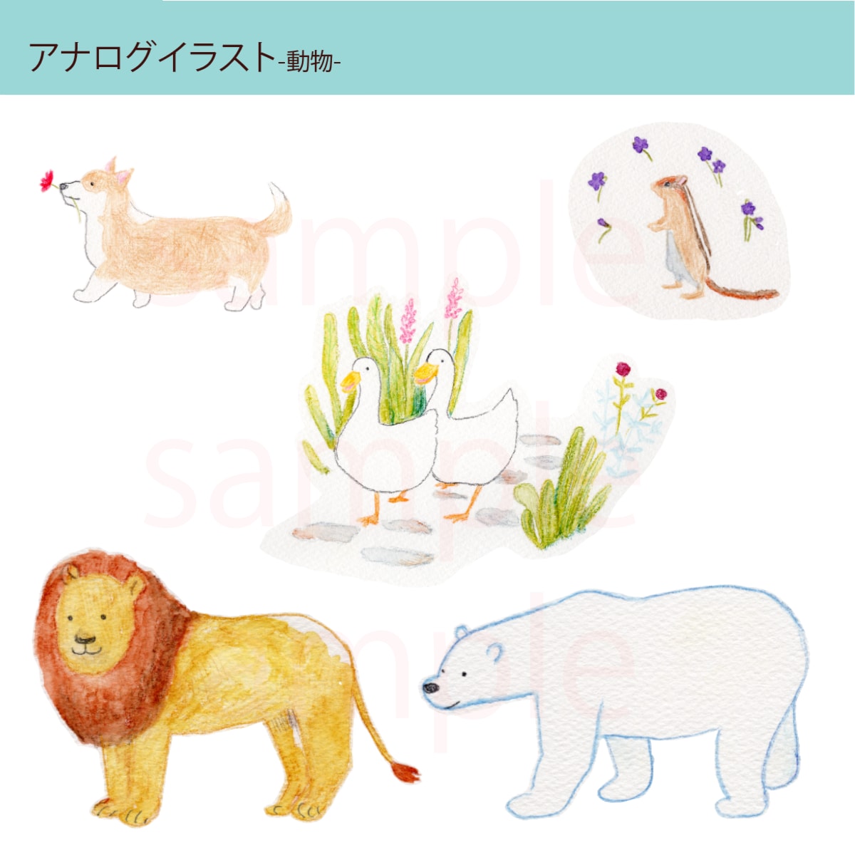 商用利用可能♪◆可愛い動物イラスト◆お描きします 可愛い動物イラスト制作します♪某出版社で賞受賞！ イメージ3