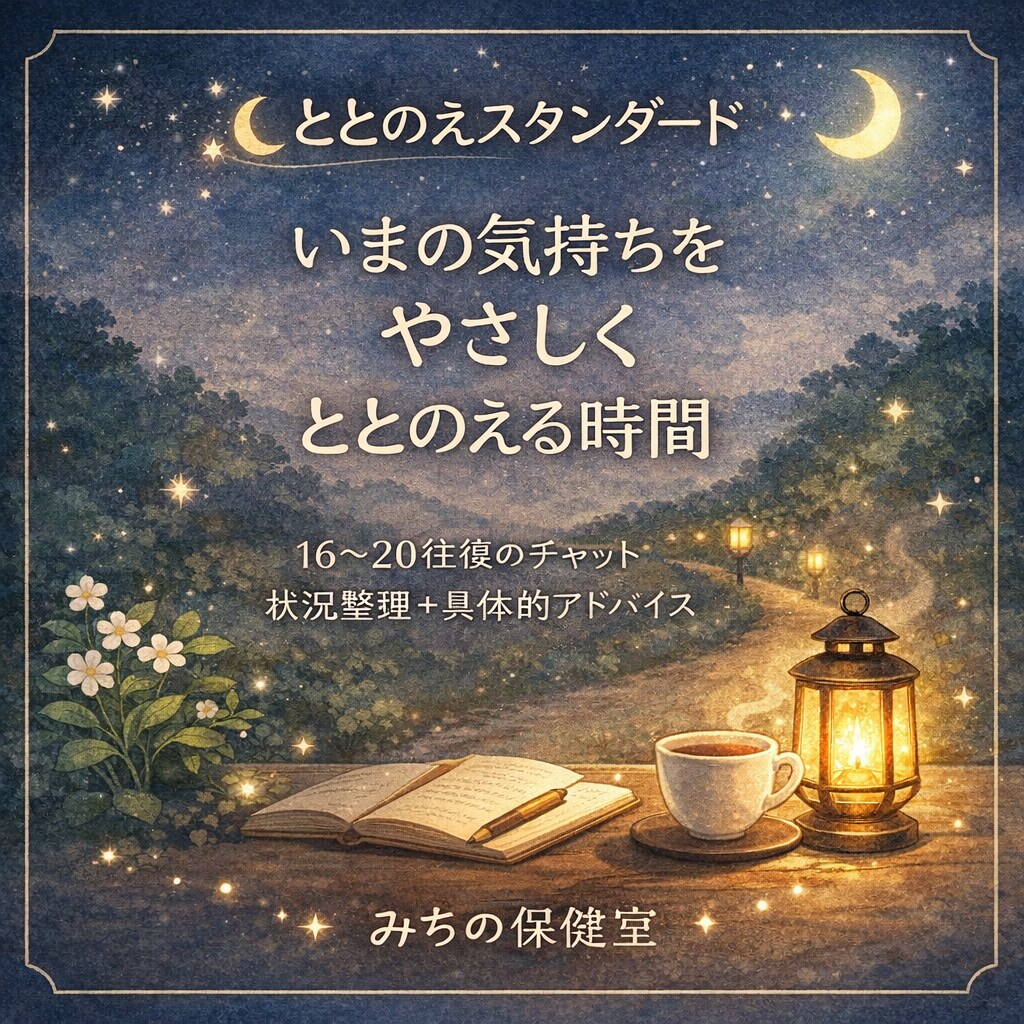 心の悩みを専門的な視点で整理・次の一歩を見つけます こころをやさしく整える時間。安心できる答えを、いっしょに。 イメージ1