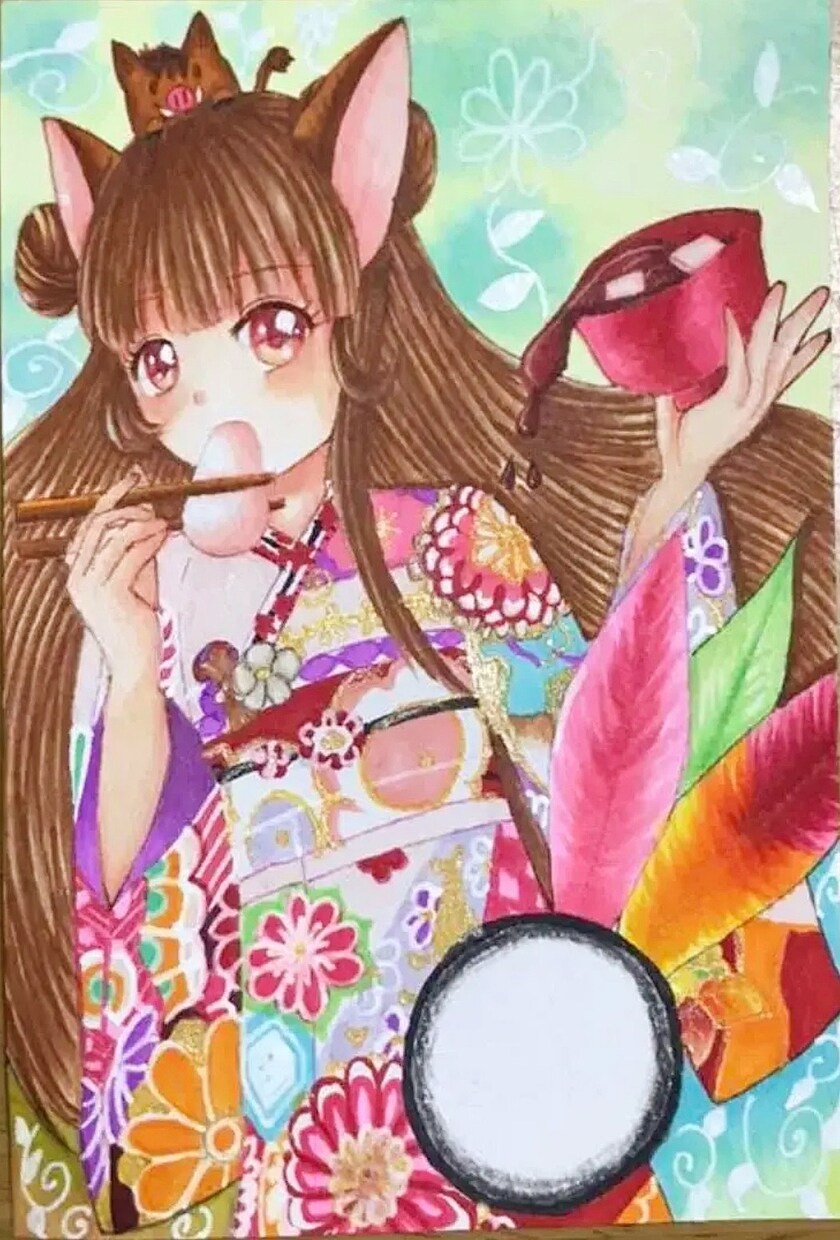 丸型の紙コースターやミニ色紙に可愛い女の子描きます あなただけの可愛い、カラフルなイラストを作成します イメージ6
