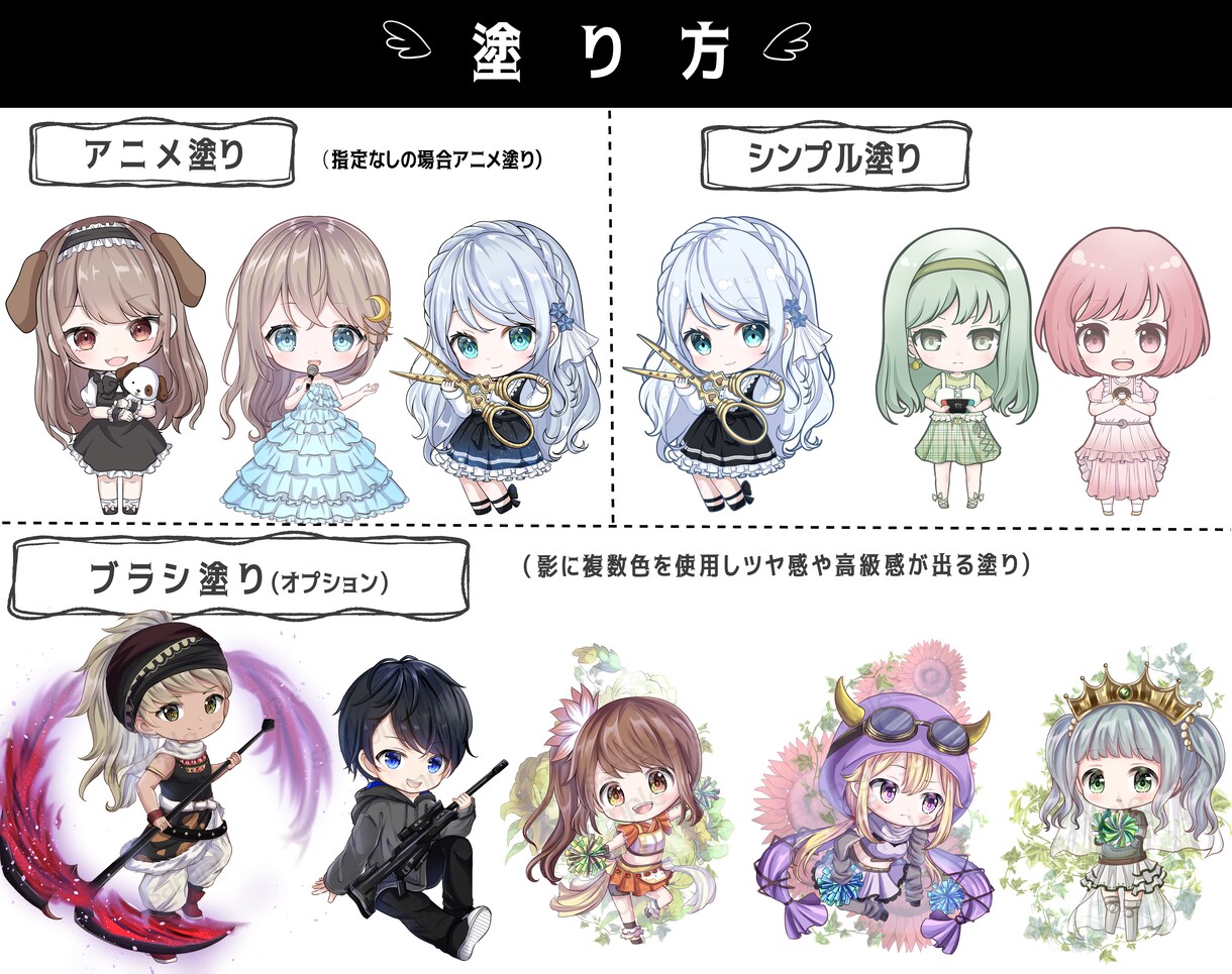 可愛いちびキャライラストお描きします まずはお気軽にご相談くださいませ イメージ4