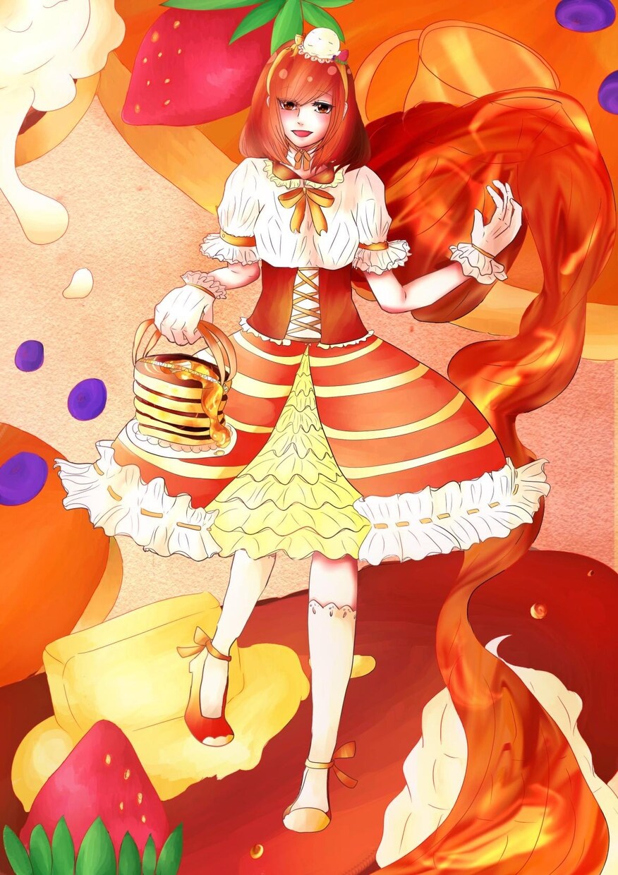 ふわふわ癒し系なポップなイラスト描きます SNSのアイコン、ペットの擬人化、ペットの絵、食べ物の絵など イメージ2