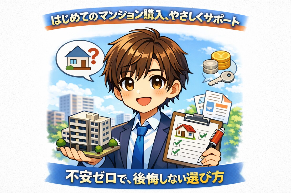 マンション購入を検討中お客様のサポートを行います マンション購入のノウハウ相談に乗ります。 イメージ1