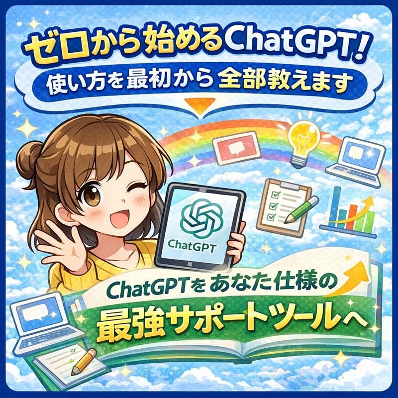 ゼロから始めるChatGPT！ゼロから全部教えます ChatGPTをあなた仕様の最強サポートツールへ イメージ1