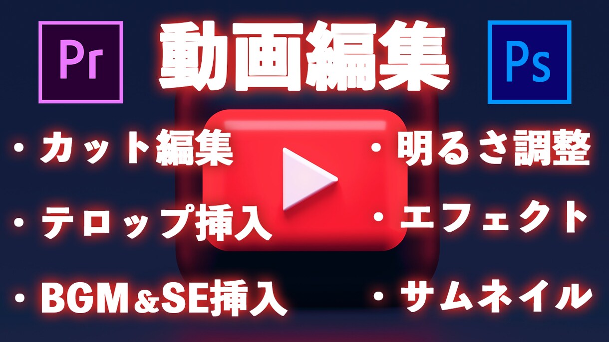 YouTube向けの動画編集代行いたします 動画編集に時間を取られたくない方や動画編集スキルがない方へ イメージ1