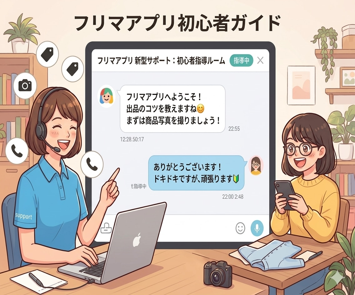 メルカリの初期設定からお付き合いします フリマアプリ簡単登録 出品 購入 イメージ1