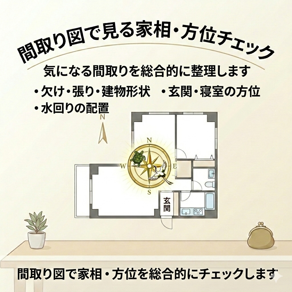 間取り図で玄関の向き・水回りの位置をチェックします 宅建士監修｜購入・引越し前の「気になる間取り」を整理 イメージ1