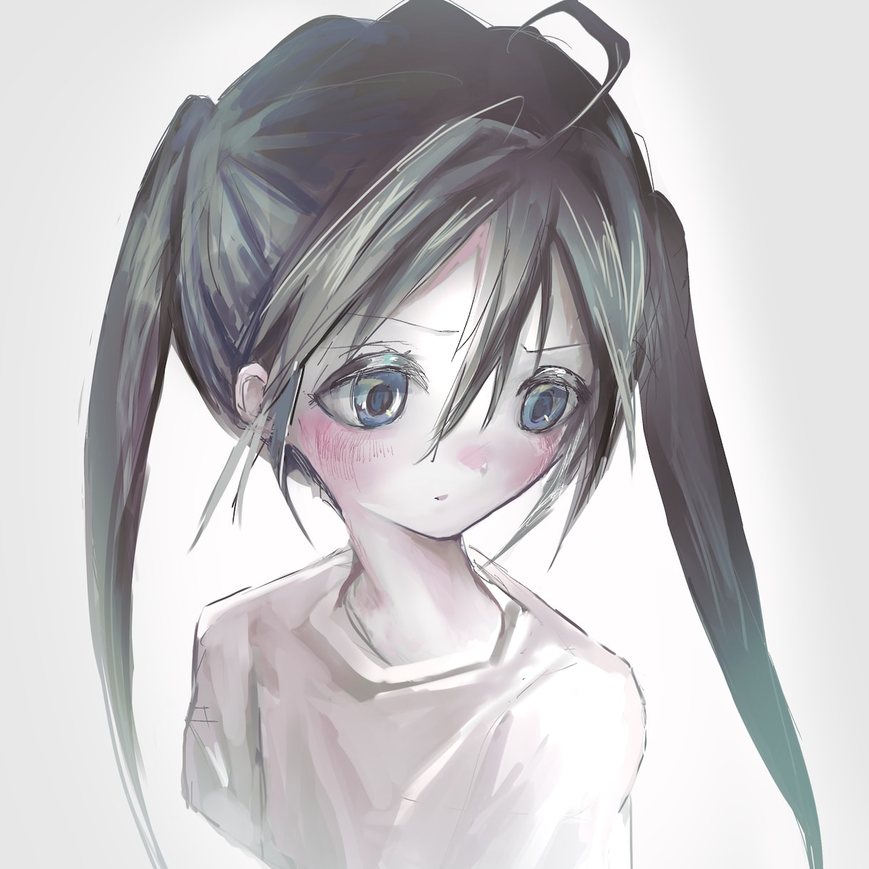 一枚絵の制作を承ります 物憂げな少女の一次創作イラストを描きます。 イメージ4