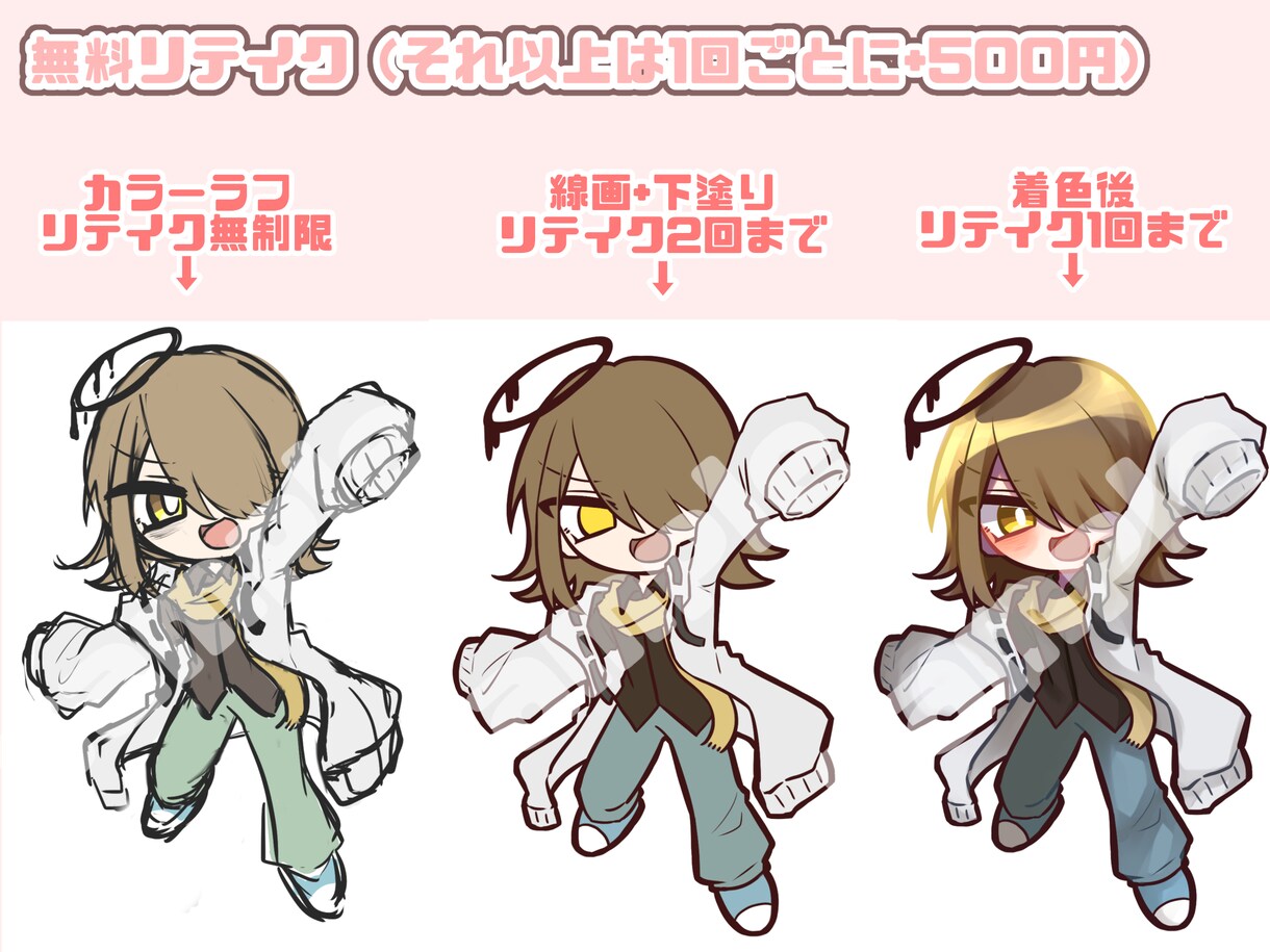 可愛いSDキャラ、ミニキャライラストを描きます 早めの納品でお安く全身イラストを提供します！ イメージ6
