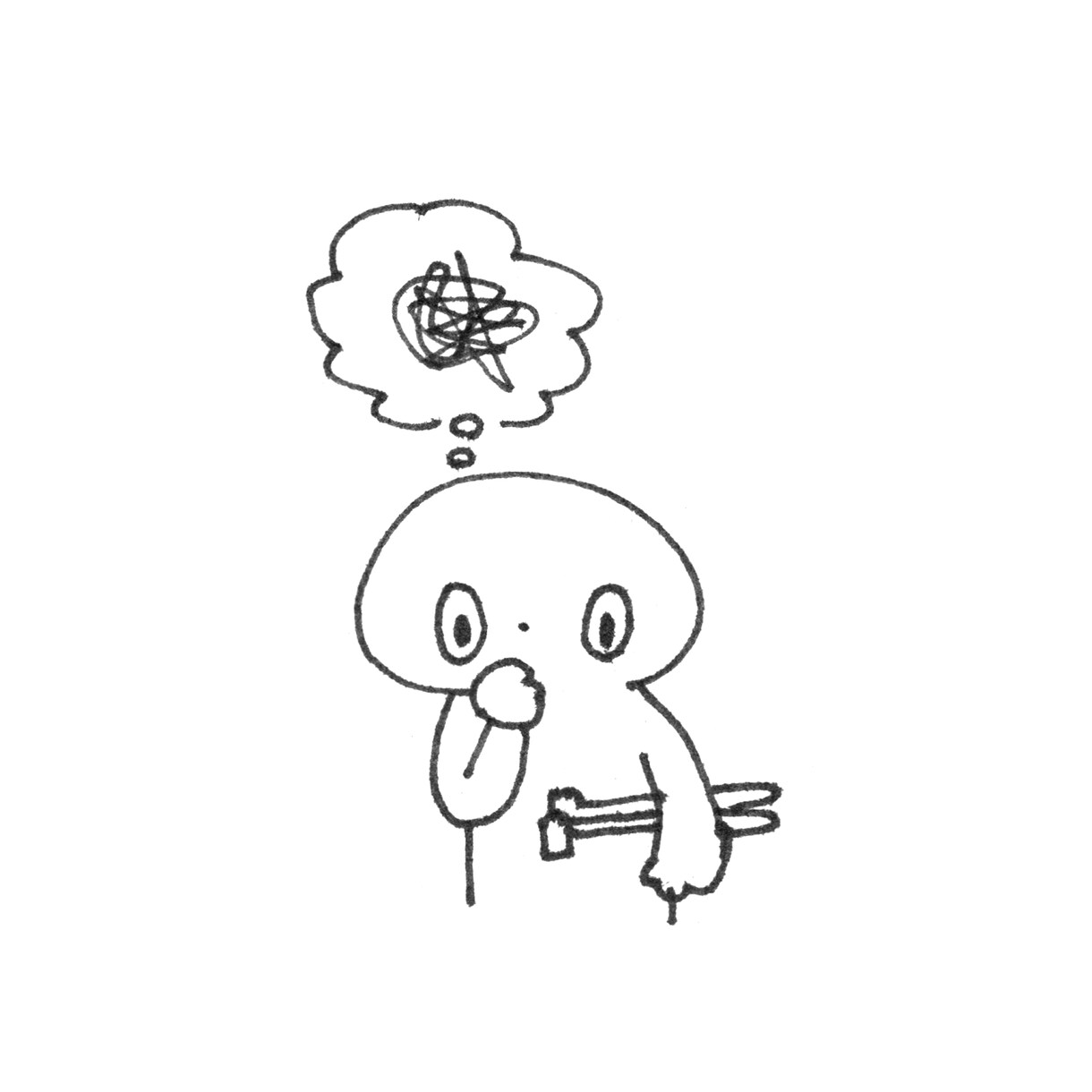 手描き白黒イラストを描きます ゆるい手描き白黒イラストにちょっと加工を施したイラストです！ イメージ7