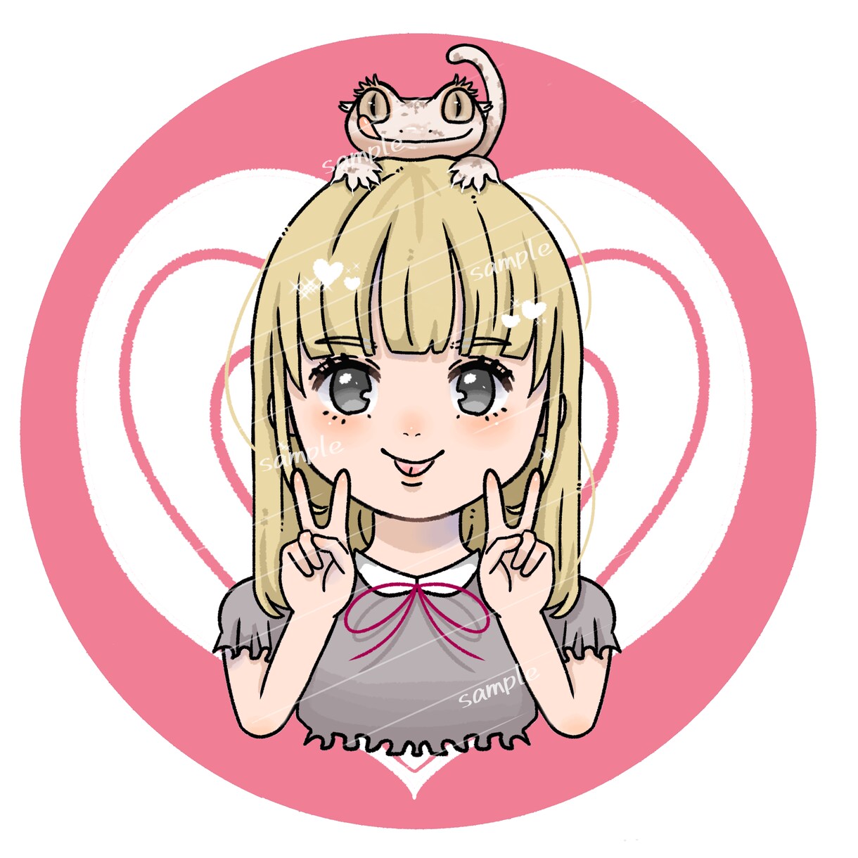 お客様とペットちゃんのイラストを描きます 可愛くデフォルメして描きます！ イメージ1