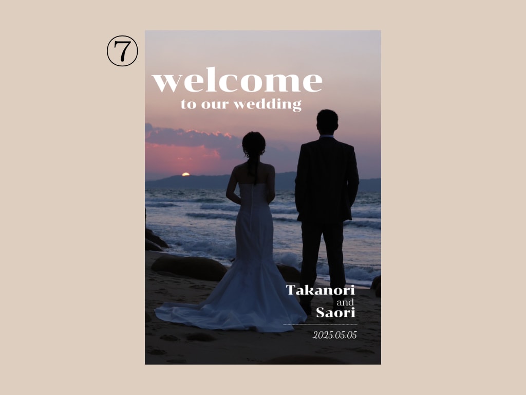 上品でおしゃれな結婚式ウェルカムボード作成します ✳︎パネル納品でそのまま飾れる！丁寧！迅速対応！ イメージ7