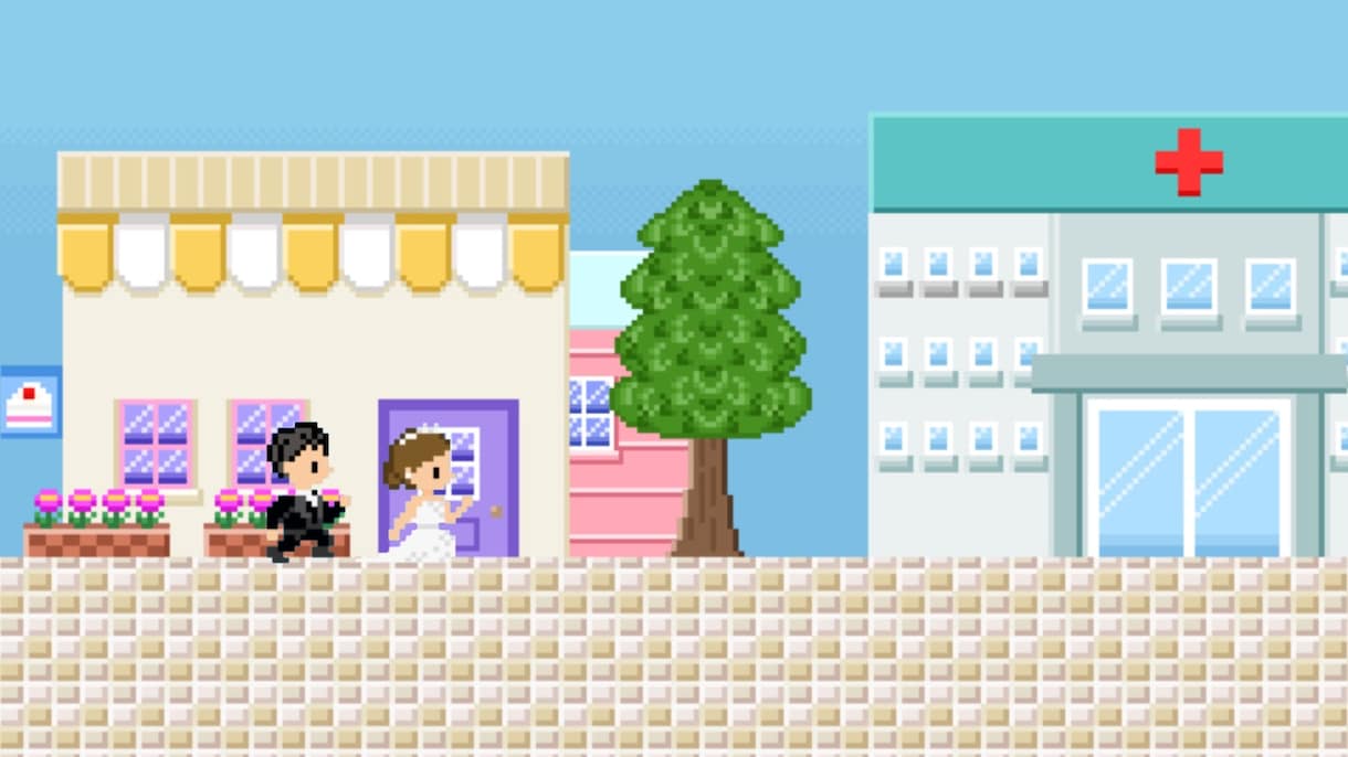 リクエストで似顔絵ドット絵結婚式ムービー作ります ISUM登録者なので安心◎ご希望の楽曲や構成で作成！ イメージ3