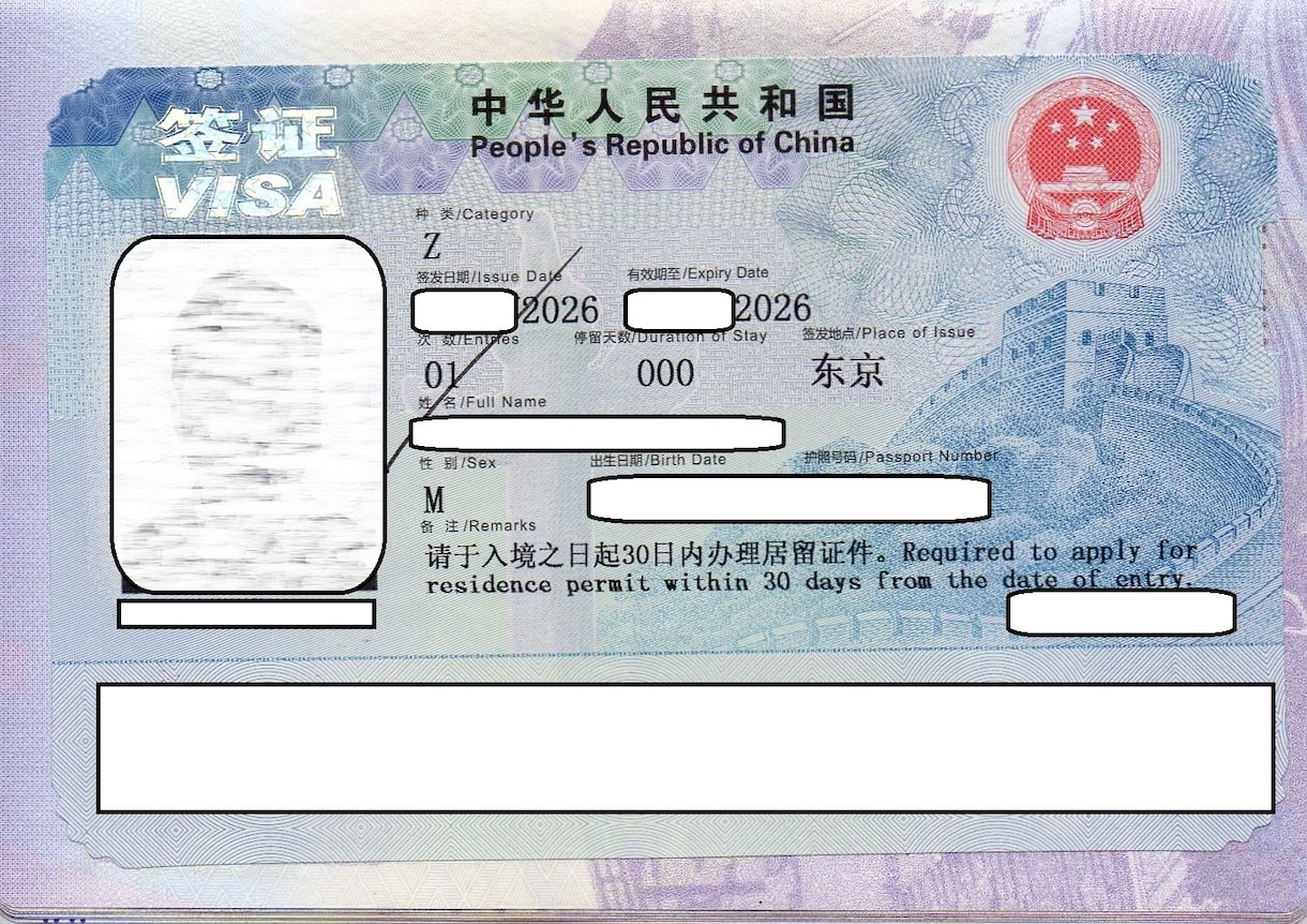 中国での就労ビザ取得の相談に乗ります 代行業者なしで自力でZビザ取得した私が経験をもとにアドバイス イメージ3