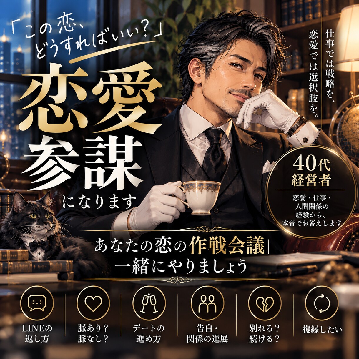 あなたの恋愛参謀になります ※初回は30分。お互いの雰囲気を確認しましょう。 イメージ1
