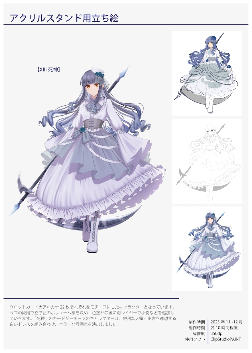 キャラクターイラスト作成します 女の子や中性的なキャラクターを描くのが得意です！ イメージ2