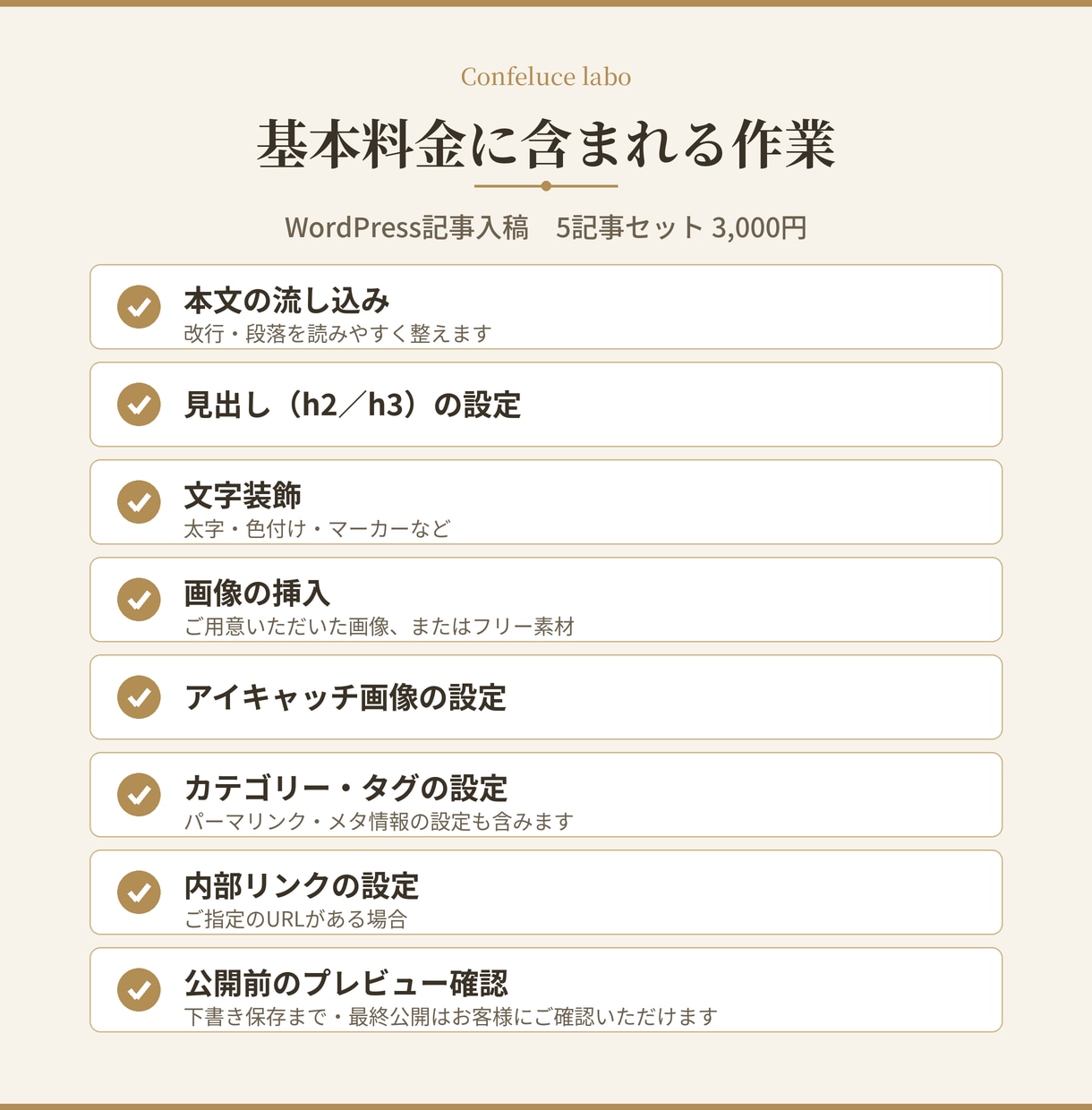 WordPress記事の入稿を丁寧に代行します 装飾・画像・アイキャッチ込み。月80件の入稿経験 イメージ2