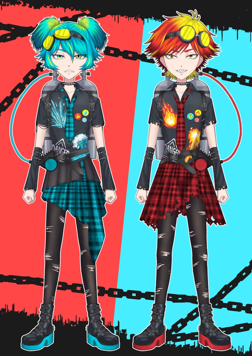 パンク系やV系のカッコいい男性キャラ描きます 一枚絵、立ち絵、アイコンなど厚塗りで丁寧に仕上げます！ イメージ2