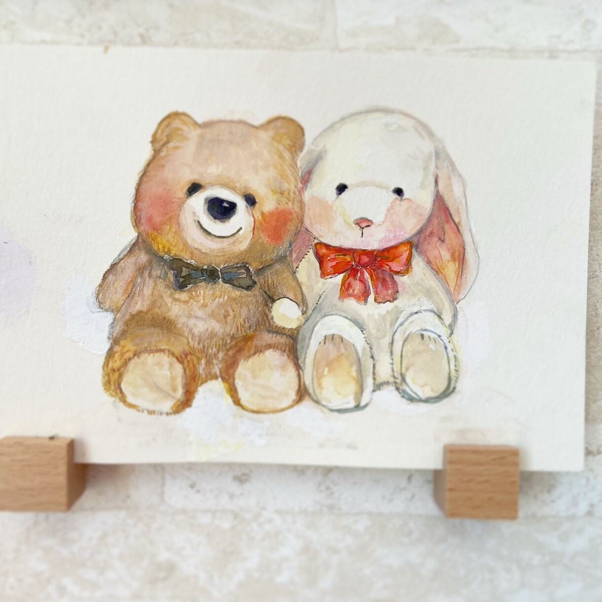 思い出の品　静物画　ふんわり　愛情の絵描きます 思い出　記念　大切　ぬいぐるみ　プレゼント　ゆるふわ　レトロ イメージ4