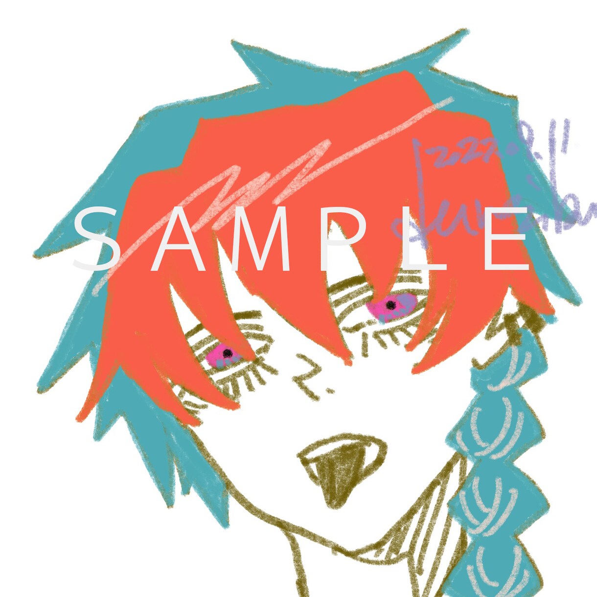 個性的なイラストのアイコンを制作します 1500円から！男性キャラクターを描くのが得意です イメージ1