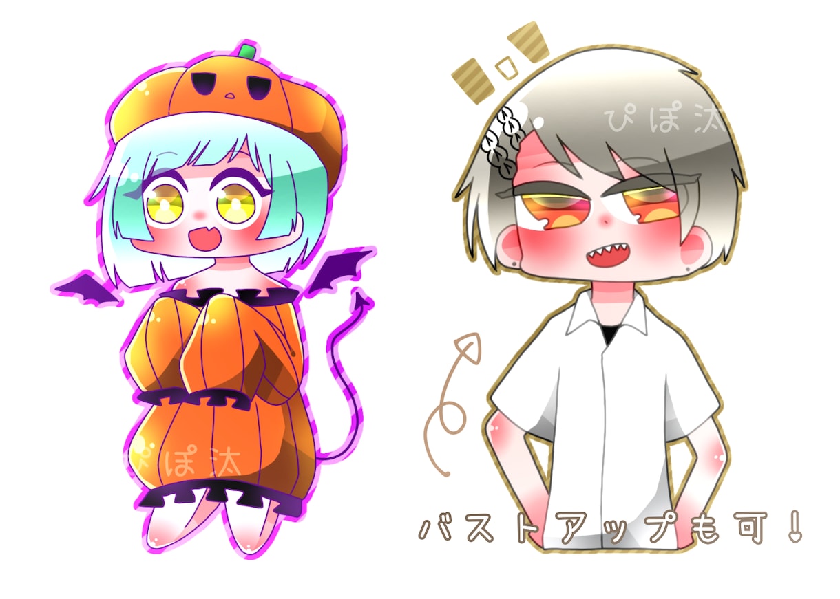 デフォルメイラスト描きます 可愛くてポップなミニキャラをお求めの方へ！ イメージ2