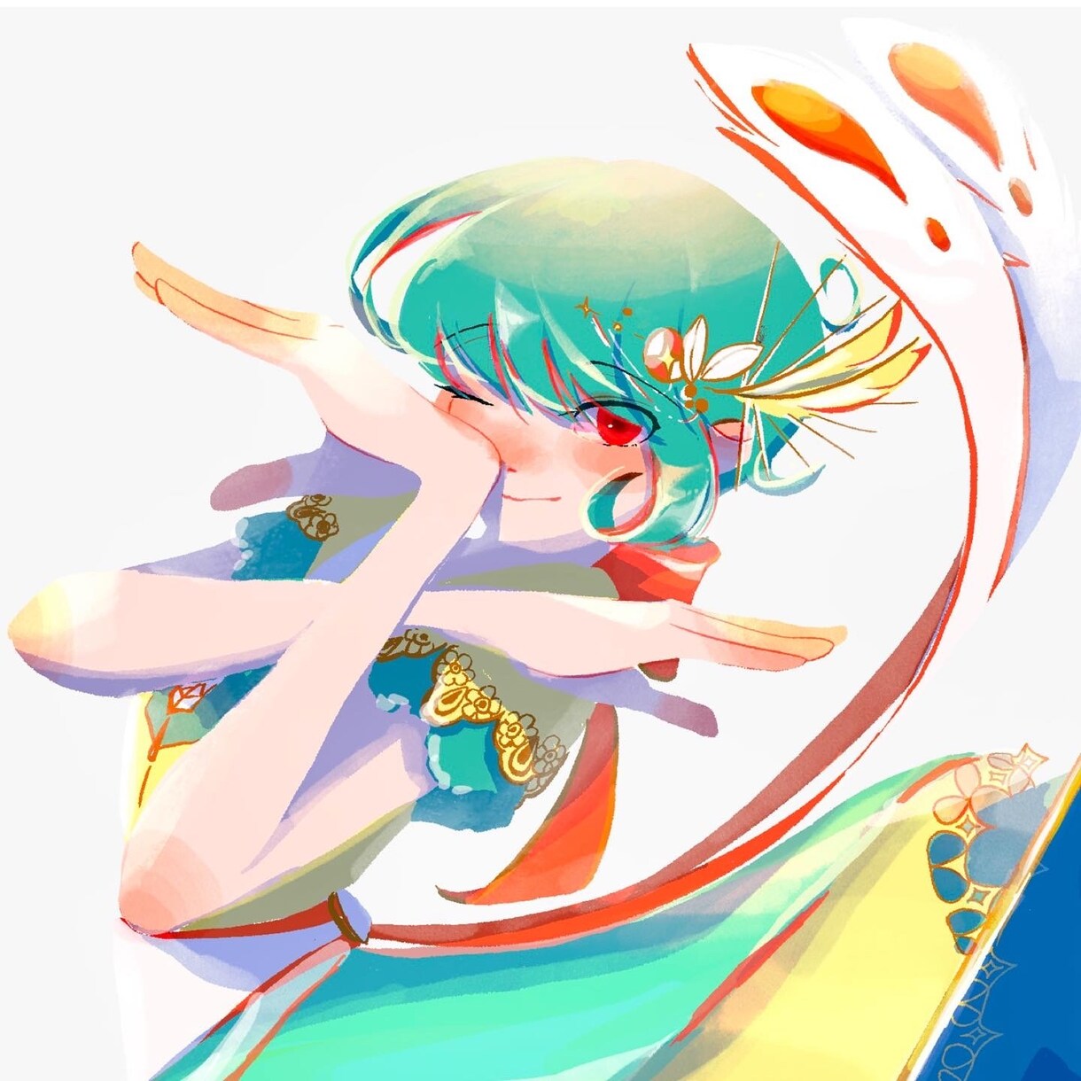 好みのアイコンお描きします 依頼経験有　色と光にこだわったキャラクターをアイコンに！ イメージ2