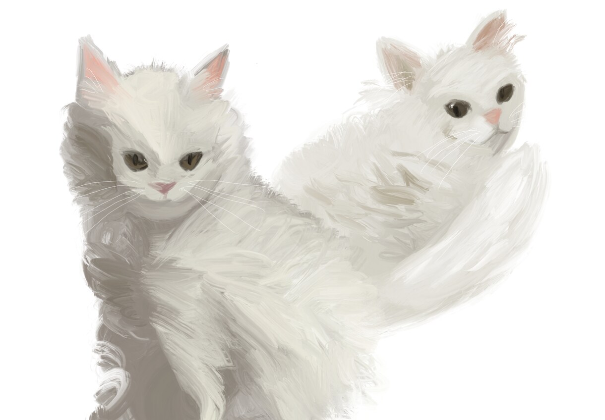 ペットの写真をそのままイラストにします あなたのうちの子をふわっと油絵風の可愛いイラストに！ イメージ5