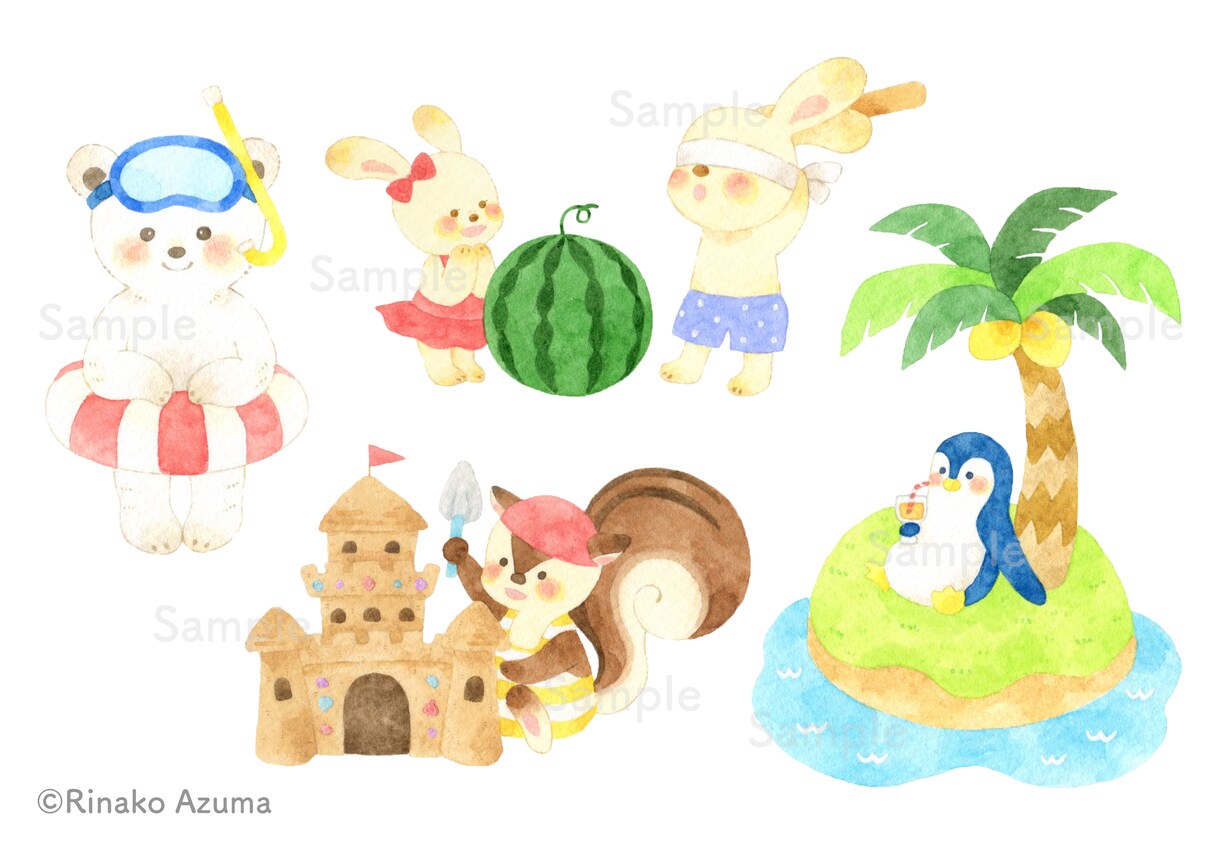 絵本のような水彩タッチのイラストお描きします ＊チラシやホームページ、グッズにもお使いいただけます＊ イメージ9