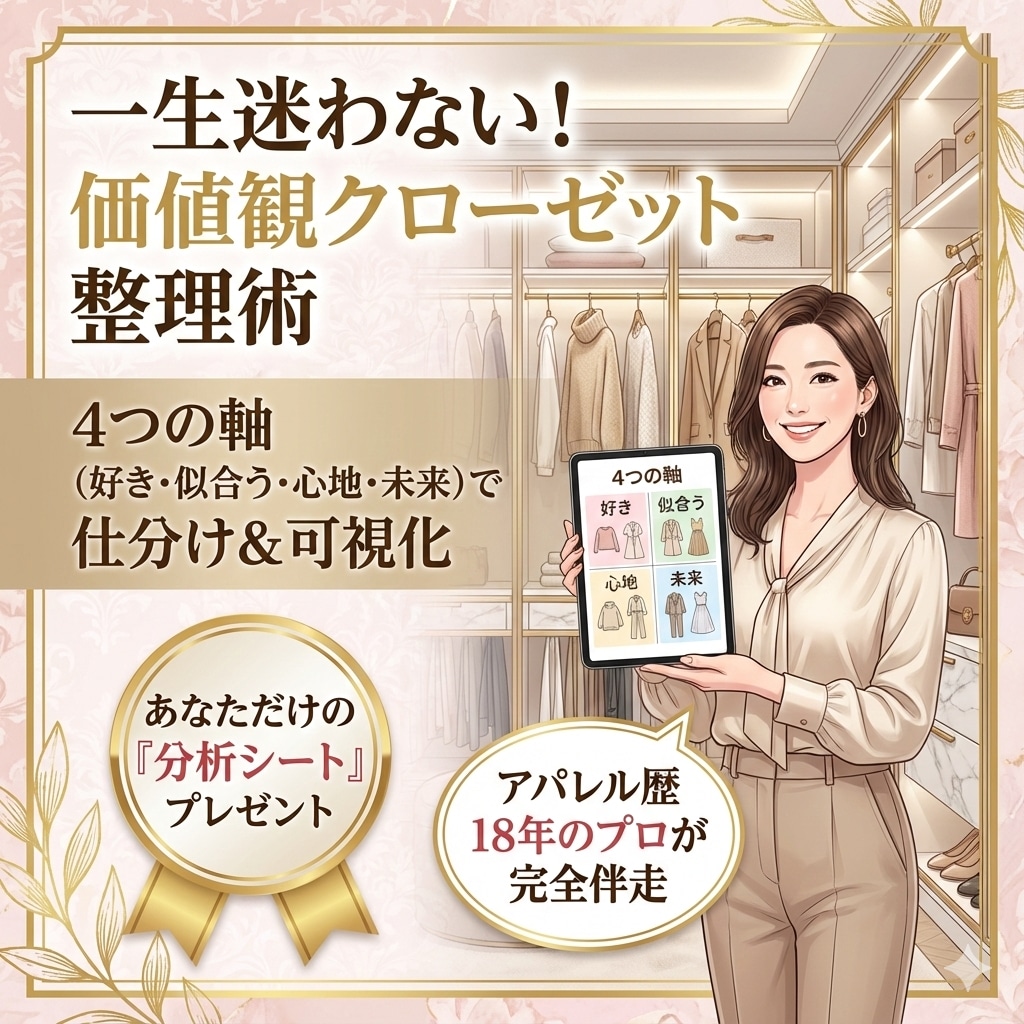服はあるのに着る服がない…を卒業できます 18年の経験と独自分析で、納得の服選びを仕組み化します イメージ1