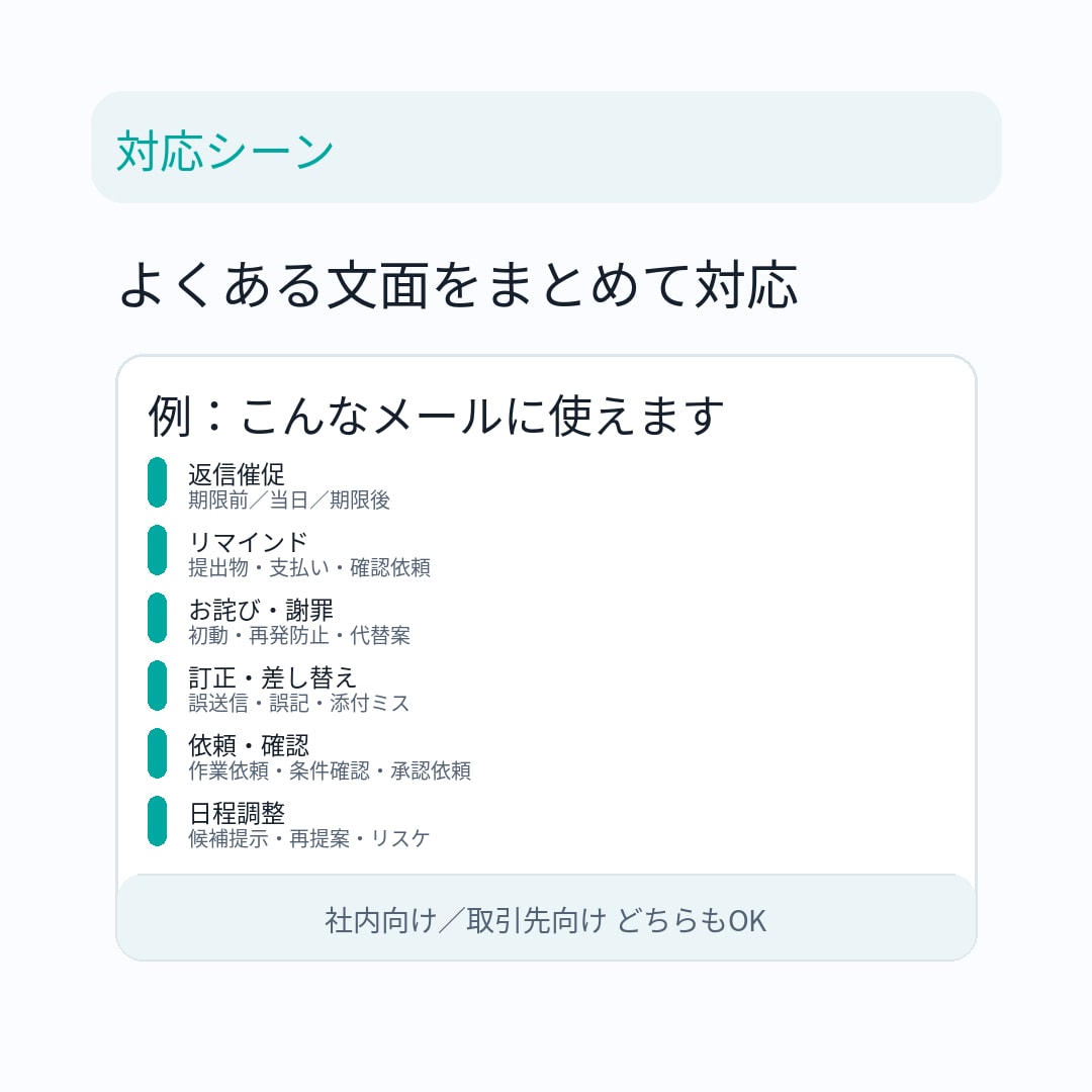 ビジネスメールを添削します 失礼なく伝わる文に最短で整えます イメージ3