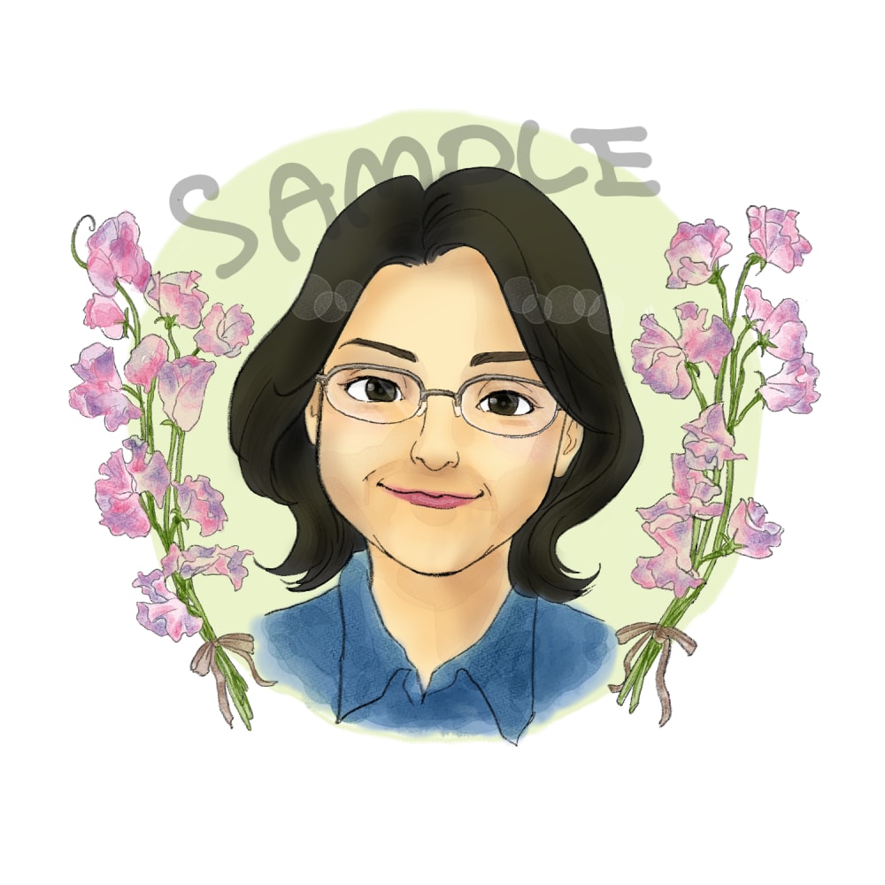 思い出も一緒にイラストに♡似顔絵描きます 印刷データ+アイコン用データの2種類納品します！ イメージ4