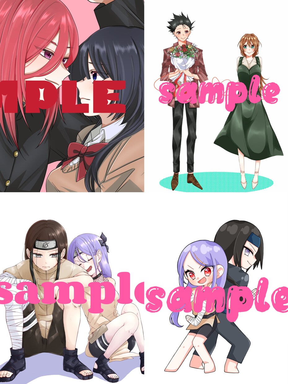 夢絵･ミニキャラ･アイコン･立ち絵描きます できる限りご要望に沿って作成させていただきます！ イメージ4