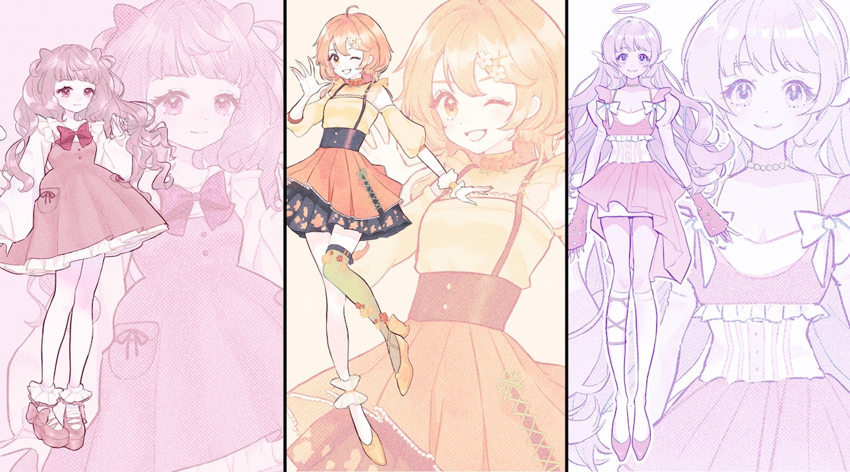 おしゃれで目を惹くイラスト描きます YouTubeや配信用サムネイル、返礼品、挿絵等ご相談下さい イメージ2