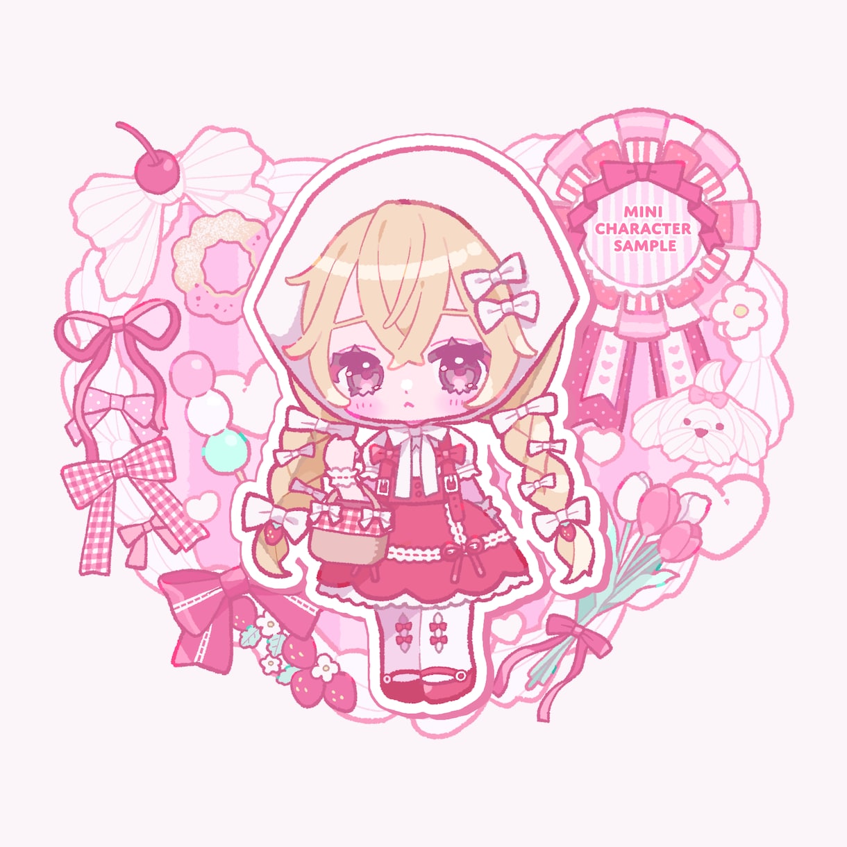 商用利用込！★安価でかわいいミニキャラ描きます 活動者様のグッズ制作などに最適♪表情差分も○ イメージ1
