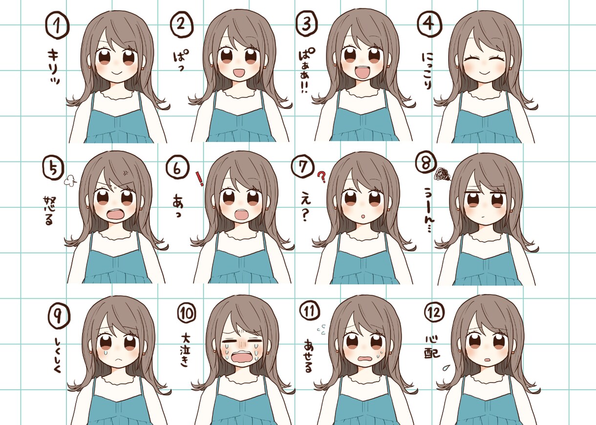 商用OK！｜アイコン表情7点セット描きます インスタやブログSNSに最適！あなただけの手描きアイコン⭐︎ イメージ4