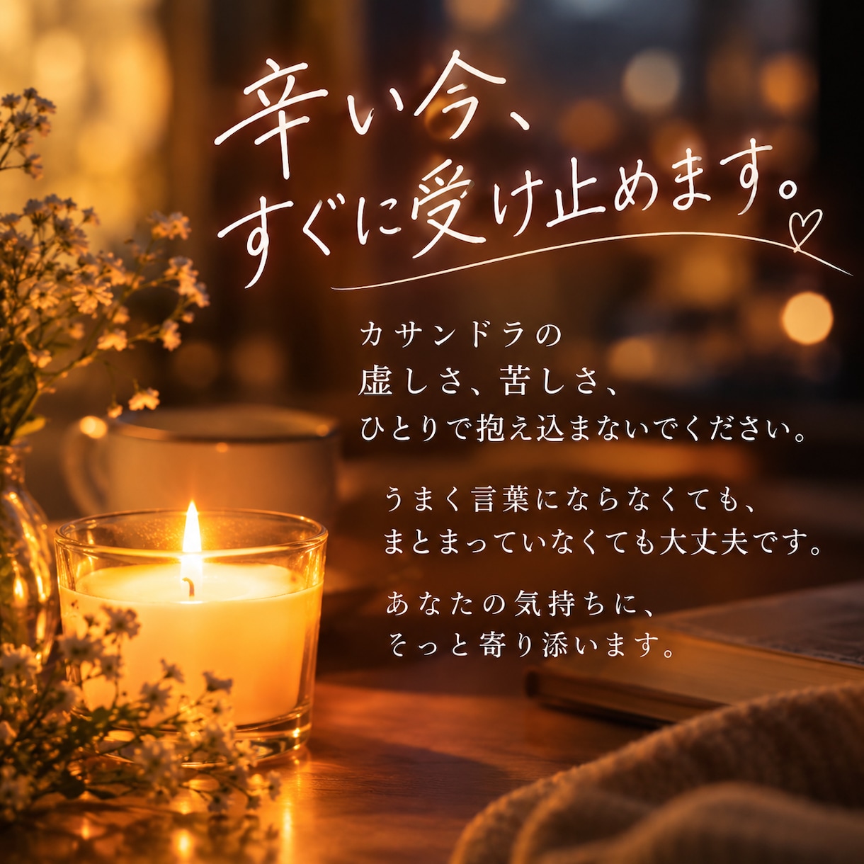 カサンドラ、今の胸の痛み孤独の苦しさに寄り添います カサンドラ｜今の誰にも言えない孤独で辛いお気持ちお聴きます。 イメージ2