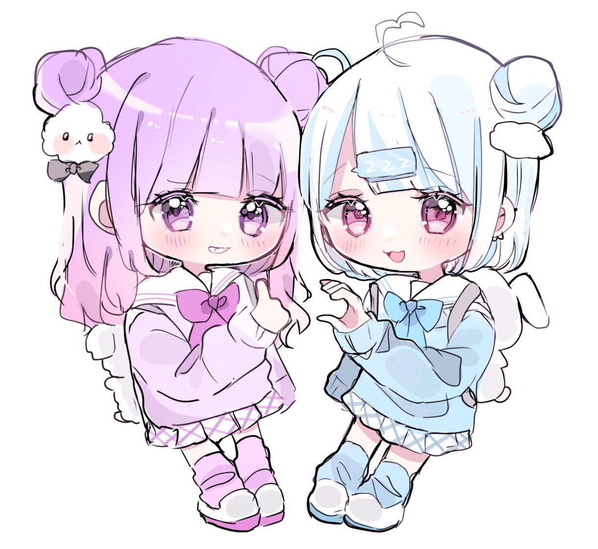 かわいい女の子のイラスト描きます SNSアイコンにぴったりなキラキラな女の子たちを描きます♡ イメージ4
