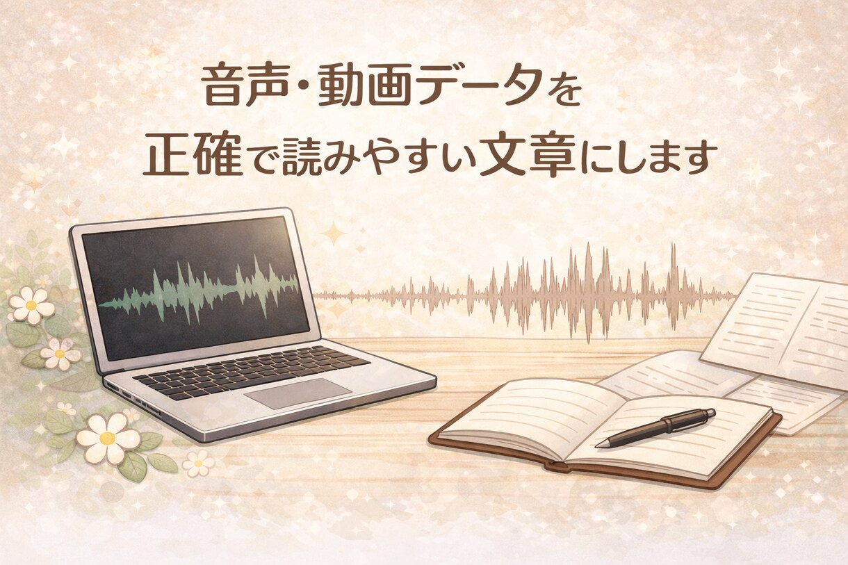 半額セール中！動画・音声の文字おこしします 会議音声やYouTube動画などの文字おこしを代行します！ イメージ2