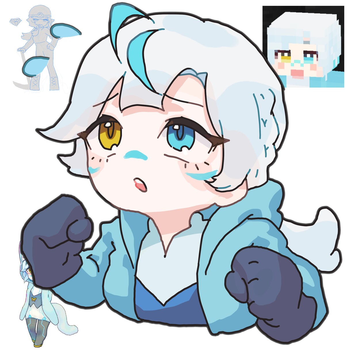手書きのデジタルイラストを制作します キャラクターの個性にさらに魅力を加えましょう! イメージ1