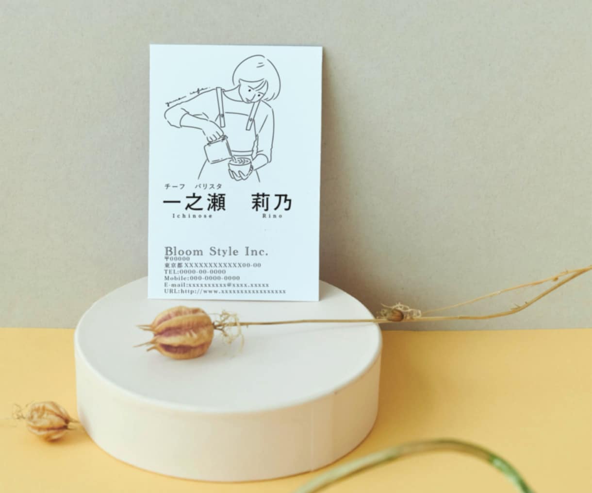 似顔絵名刺◆お名刺１００枚印刷納品込みで作成します AI無し！イラストレーターでしっかりデザイン作成します！ イメージ8