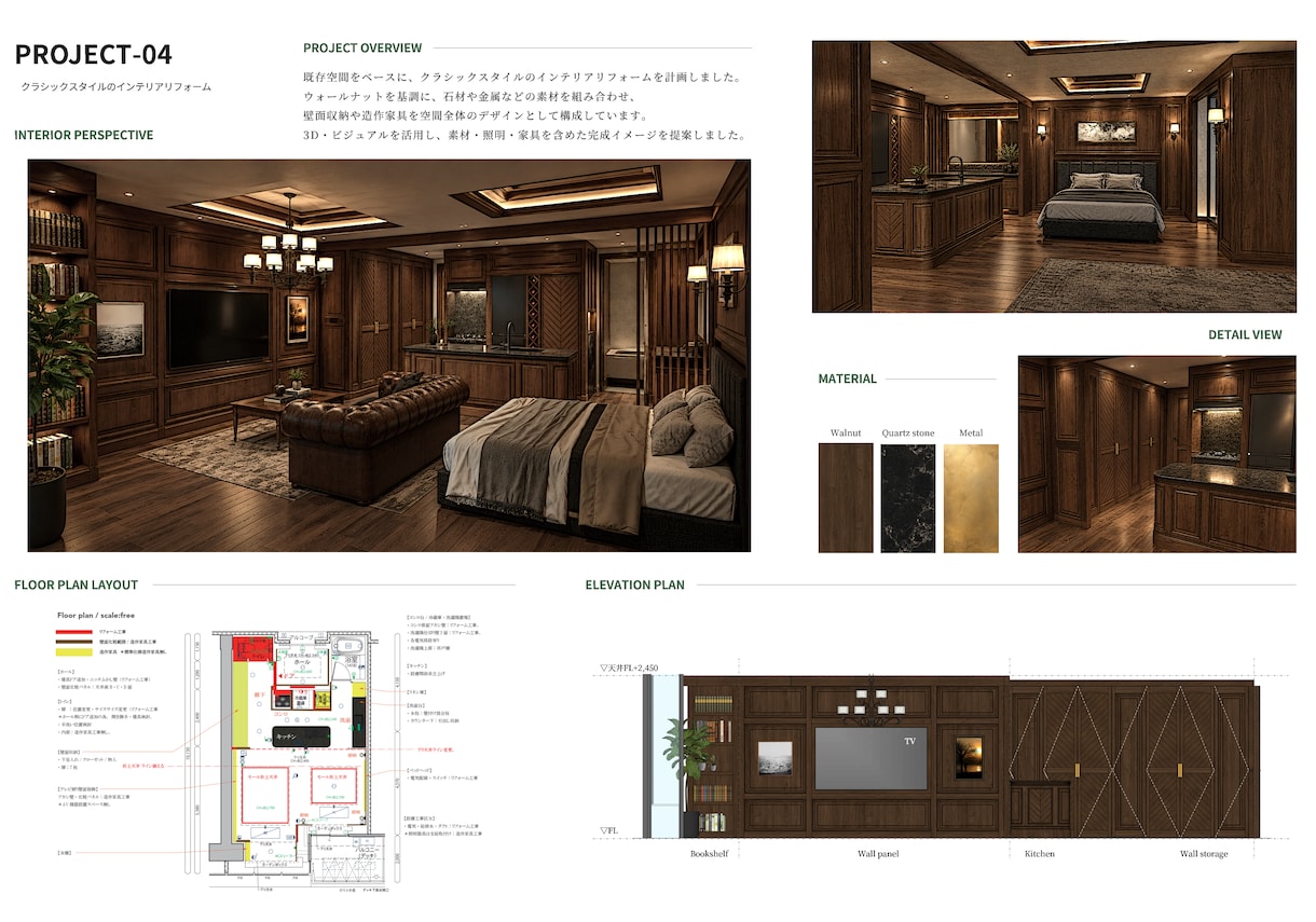 造作家具を軸にした空間提案資料を作成します 造作家具とインテリアを3Dで分かりやすくご提案 イメージ2