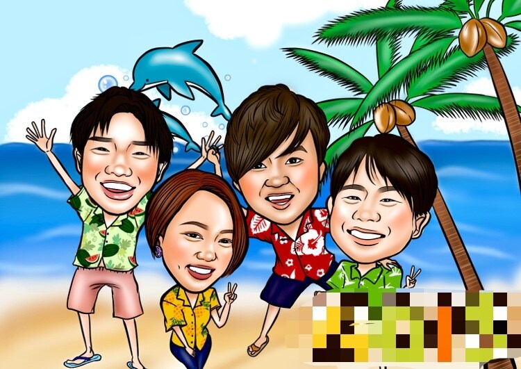 色鮮やか！！可愛い！！そんな似顔絵をお描きします 低コスト高クオリティをモットーに似顔絵を制作しております◎ イメージ6