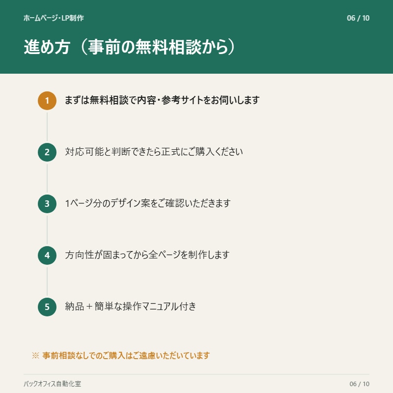 ホームページ・LP、制作します 参考サイトがあればまずはご相談ください（要事前相談） イメージ6