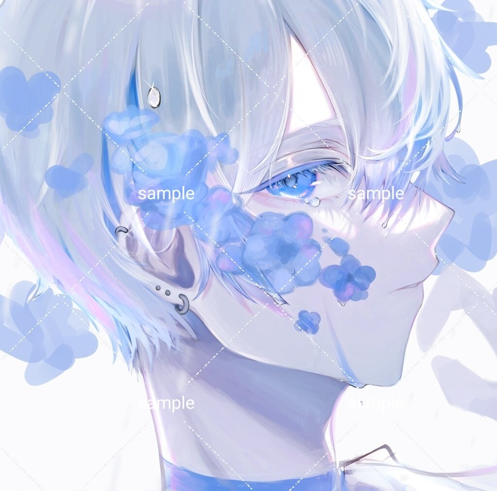 透明感のあるイラスト描きます SNSアイコン、表紙、サムネ、配信用イラスト等にオススメ！ イメージ7