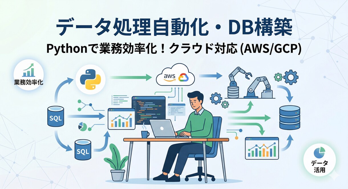 データ収集や自動化、DB構築を支援します 面倒なデータ処理を効率化！分析環境の構築もご相談ください イメージ1