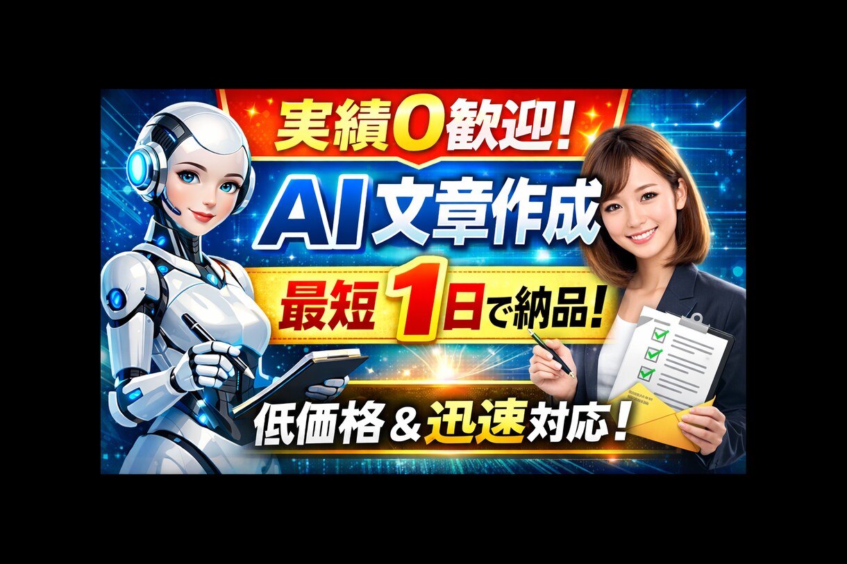AI活用で自然な記事・台本を作成します お任せください。ご要望お答えします イメージ1