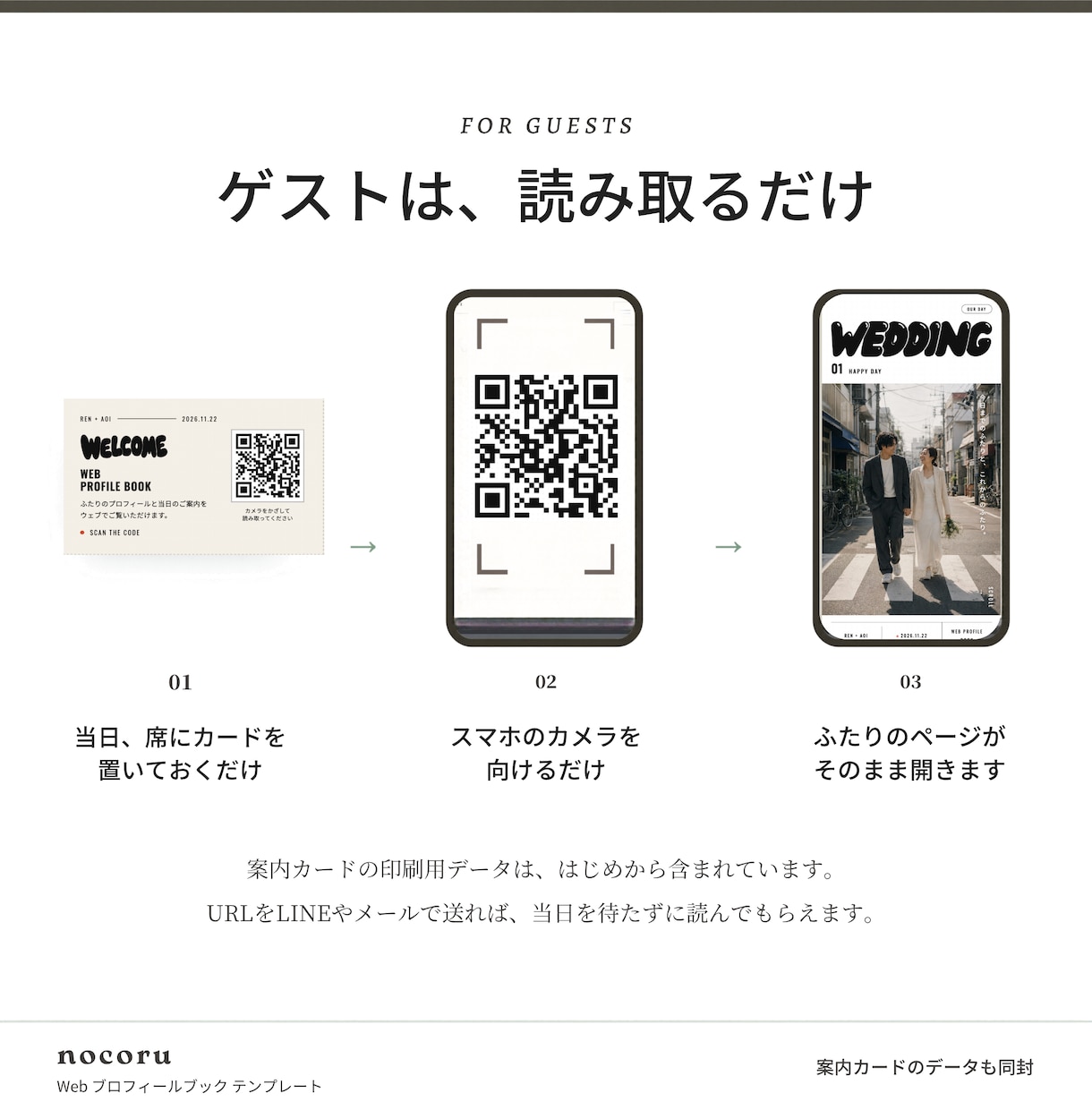 式後も開かれるWebプロフィールブックを届けます 【先着3名様モニター価格】席表・案内カード付き／直前修正OK イメージ2