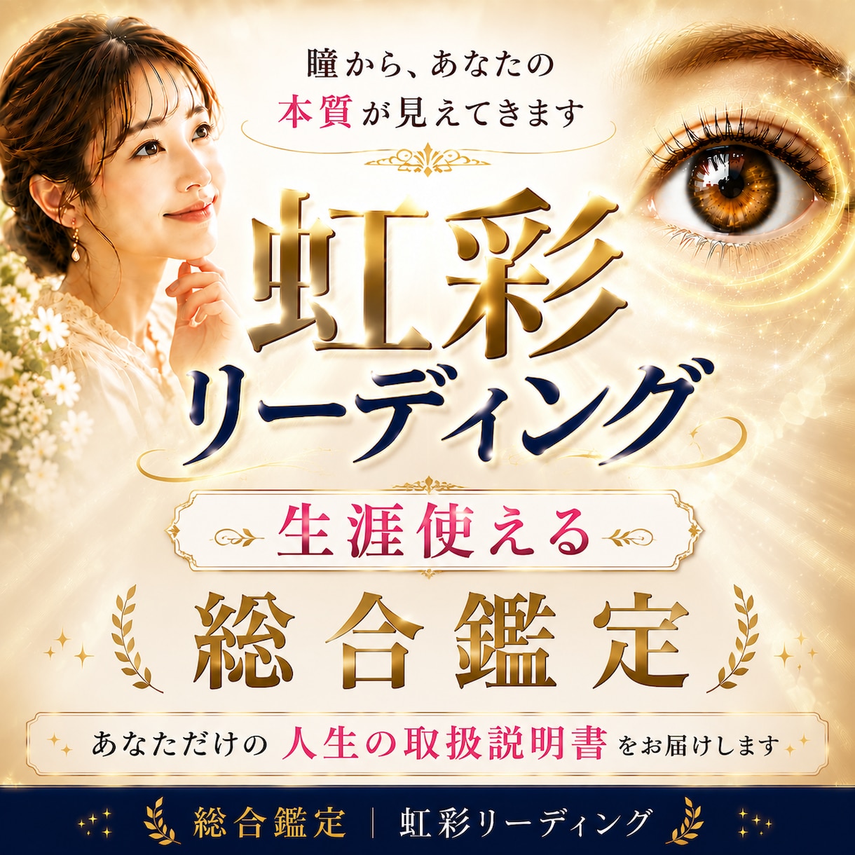 自分らしく生きたいあなたへ！『瞳』から読み解きます 生涯使える！◆瞳に隠された本当の私を知る◆　ズバッと言語化！ イメージ1