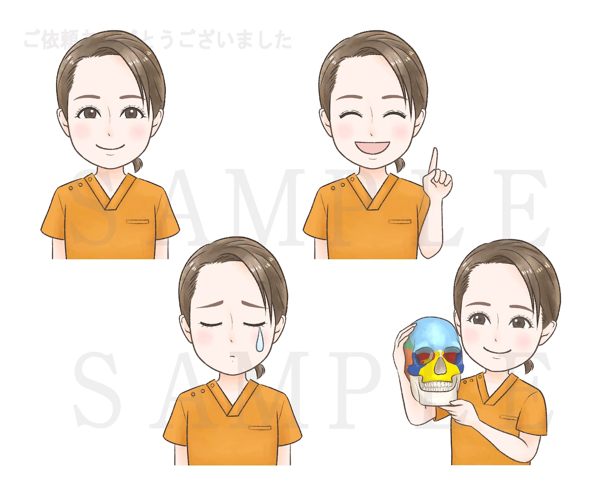 インスタやブログで目を惹く表情アイコン4点描きます 1点の場合も2500円～対応可◎可愛さ重視で注目度アップ！ イメージ5