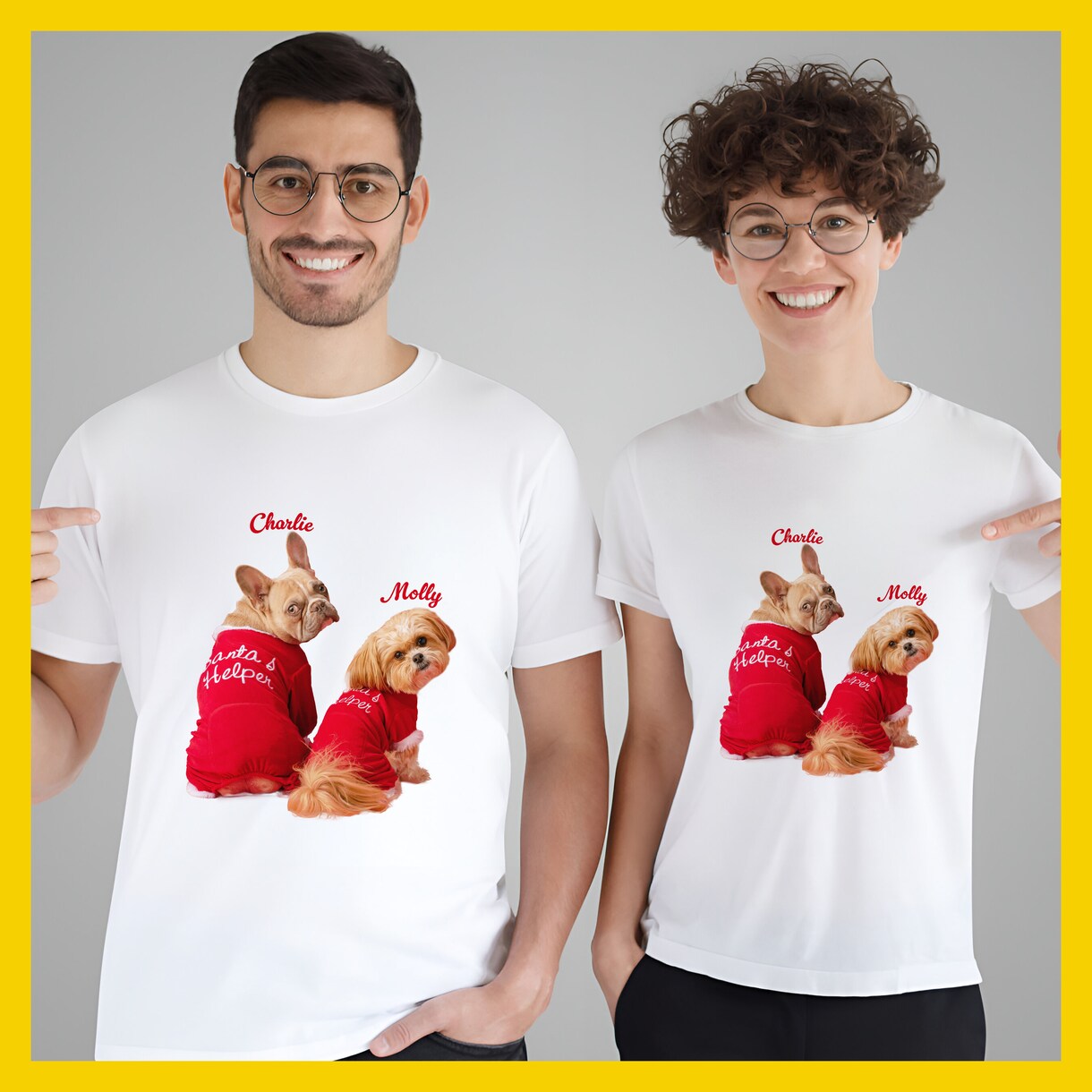 ペットのお写真でオリジナルTシャツつくります 写真と名前を送るだけ。ペットとの思い出に。プレゼントOK！ イメージ2